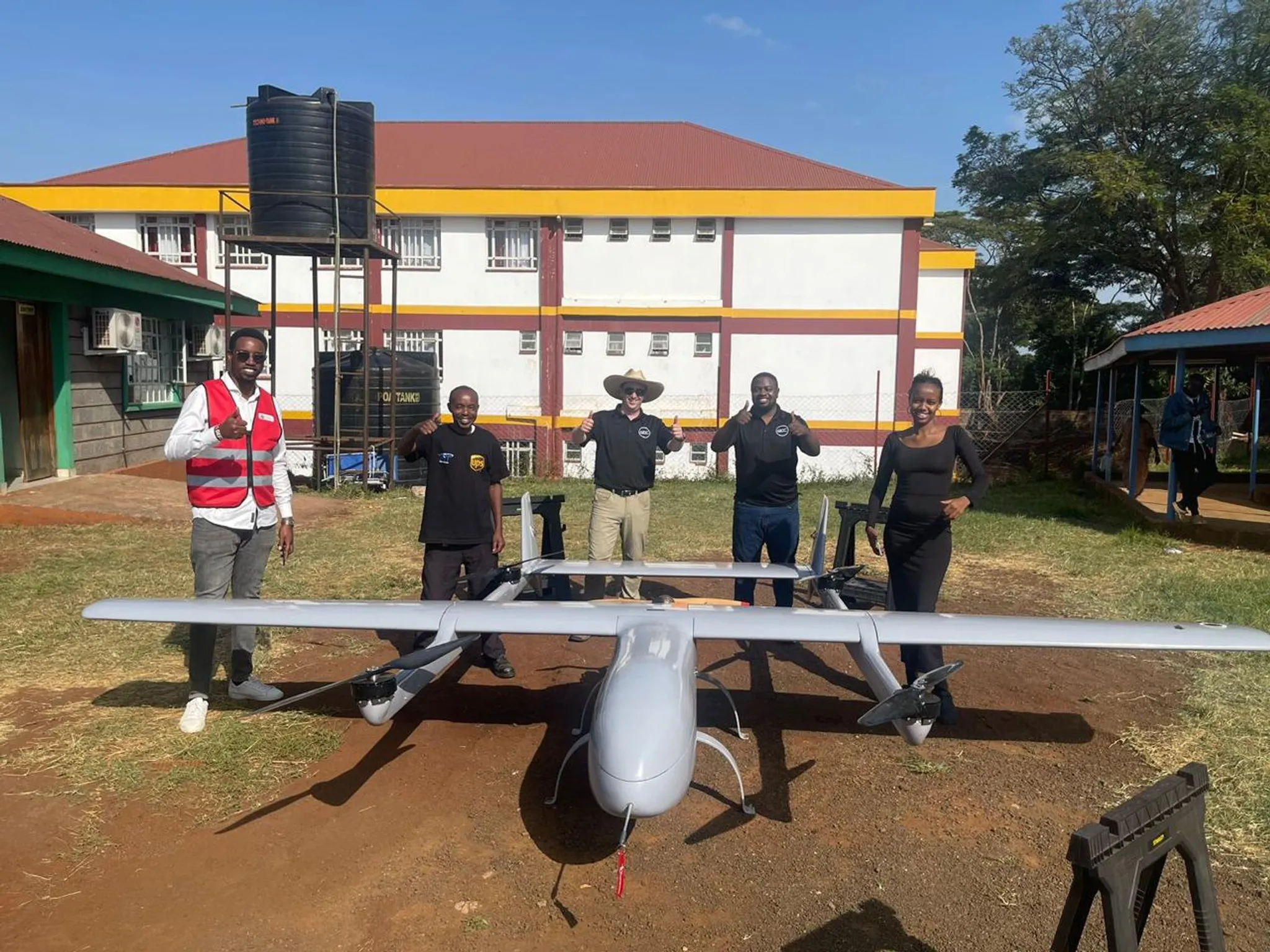 ThatcherX team with drone in Kenya